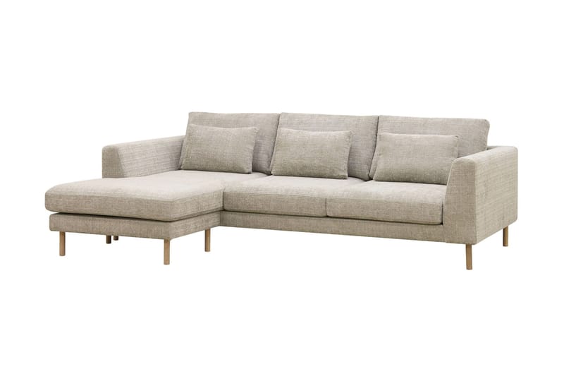 Florenz 3-sits Vänstervänd L-formad Divansoffa i Chenille - Grå / Beige - Möbler - Soffa - Divansoffa & schäslongsoffa - 3 sits soffa med divan