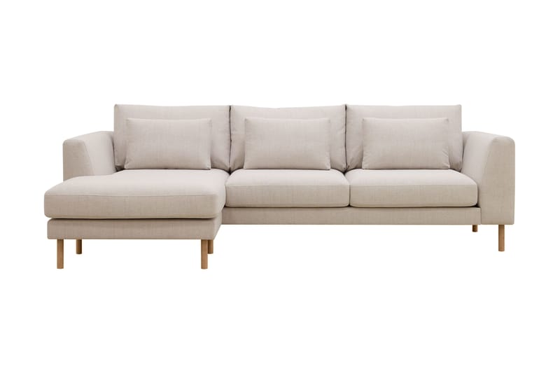 Florenz 3-sits Vänstervänd L-formad Divansoffa i Tyg - Beige - Möbler - Soffa - Divansoffa & schäslongsoffa - 3 sits soffa med divan