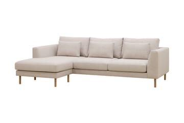 Florenz 3-sits Vänstervänd L-formad Divansoffa i Tyg - Beige - Möbler - Soffa - Divansoffa & schäslongsoffa - 3 sits soffa med divan