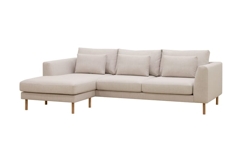 Florenz 3-sits Vänstervänd L-formad Divansoffa i Tyg - Beige - Möbler - Soffa - Divansoffa & schäslongsoffa - 3 sits soffa med divan