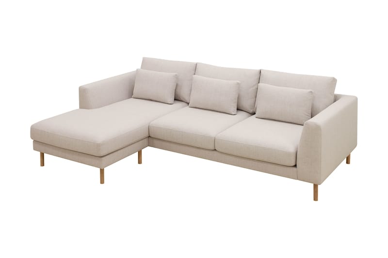 Florenz 3-sits Vänstervänd L-formad Divansoffa i Tyg - Beige - Möbler - Soffa - Divansoffa & schäslongsoffa - 3 sits soffa med divan
