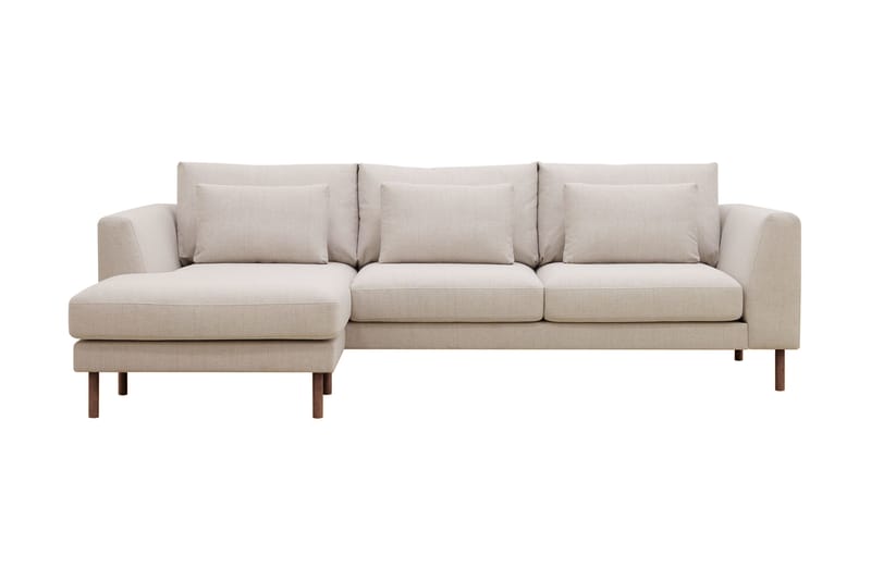 Florenz 3-sits Vänstervänd L-formad Divansoffa i Tyg - Beige - Möbler - Soffa - Divansoffa & schäslongsoffa - 3 sits soffa med divan