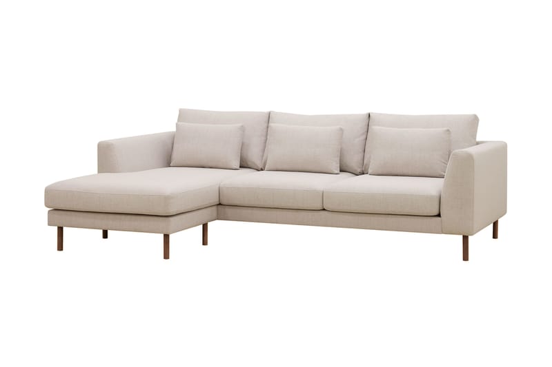 Florenz 3-sits Vänstervänd L-formad Divansoffa i Tyg - Beige - Möbler - Soffa - Divansoffa & schäslongsoffa - 3 sits soffa med divan