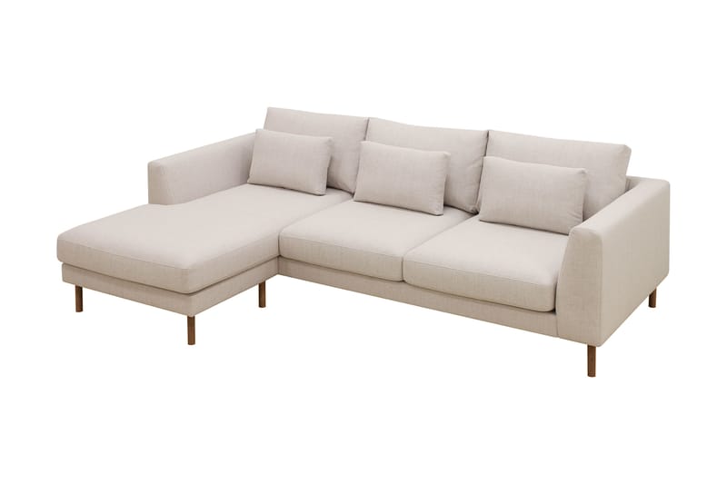 Florenz 3-sits Vänstervänd L-formad Divansoffa i Tyg - Beige - Möbler - Soffa - Divansoffa & schäslongsoffa - 3 sits soffa med divan