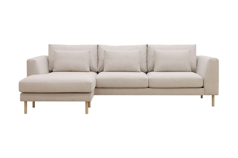 Florenz 3-sits Vänstervänd L-formad Divansoffa i Tyg - Beige - Möbler - Soffa - Divansoffa & schäslongsoffa - 3 sits soffa med divan