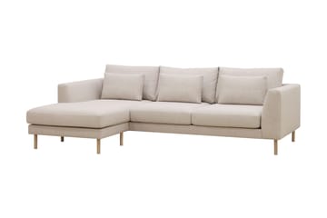 Florenz 3-sits Vänstervänd L-formad Divansoffa i Tyg - Beige - Möbler - Soffa - Divansoffa & schäslongsoffa - 3 sits soffa med divan
