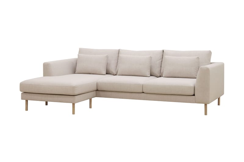 Florenz 3-sits Vänstervänd L-formad Divansoffa i Tyg - Beige - Möbler - Soffa - Divansoffa & schäslongsoffa - 3 sits soffa med divan