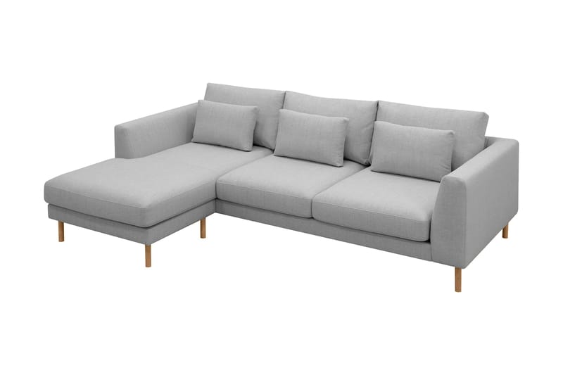 Florenz 3-sits Vänstervänd L-formad Divansoffa i Tyg - Ljusgrå - Möbler - Soffa - Divansoffa & schäslongsoffa - 3 sits soffa med divan