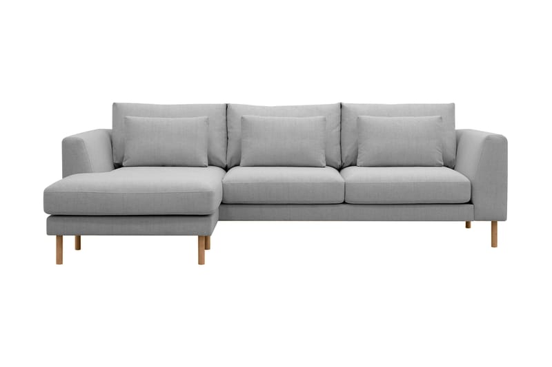 Florenz 3-sits Vänstervänd L-formad Divansoffa i Tyg - Ljusgrå - Möbler - Soffa - Divansoffa & schäslongsoffa - 3 sits soffa med divan