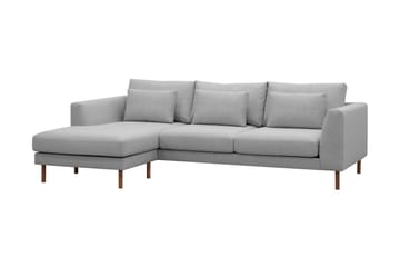 Florenz 3-sits Vänstervänd L-formad Divansoffa i Tyg - Ljusgrå - Möbler - Soffa - Divansoffa & schäslongsoffa - 3 sits soffa med divan