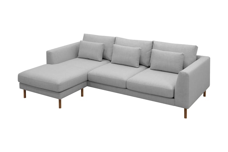 Florenz 3-sits Vänstervänd L-formad Divansoffa i Tyg - Ljusgrå - Möbler - Soffa - Divansoffa & schäslongsoffa - 3 sits soffa med divan