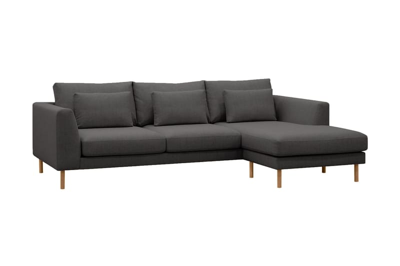 Florenz 3-sits Vänstervänd L-formad Divansoffa i Tyg - Mörkgrå - Möbler - Soffa - Divansoffa & schäslongsoffa - 3 sits soffa med divan