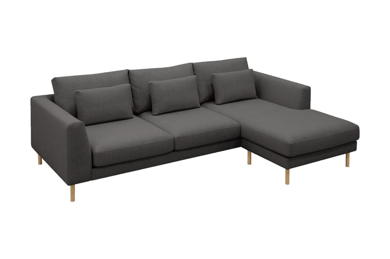 Florenz 3-sits Vänstervänd L-formad Divansoffa i Tyg - Mörkgrå - Möbler - Soffa - Divansoffa & schäslongsoffa - 3 sits soffa med divan