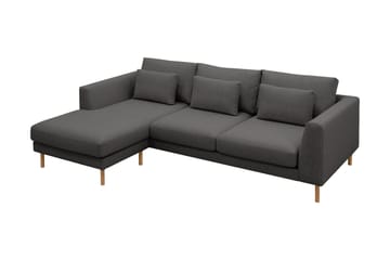 Florenz 3-sits Vänstervänd L-formad Divansoffa i Tyg - Mörkgrå - Möbler - Soffa - Divansoffa & schäslongsoffa - 3 sits soffa med divan