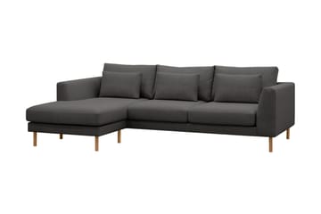 Florenz 3-sits Vänstervänd L-formad Divansoffa i Tyg - Mörkgrå - Möbler - Soffa - Divansoffa & schäslongsoffa - 3 sits soffa med divan