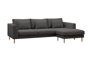 Florenz 3-sits Vänstervänd L-formad Divansoffa i Tyg - Mörkgrå - Möbler - Soffa - Divansoffa & schäslongsoffa - 3 sits soffa med divan