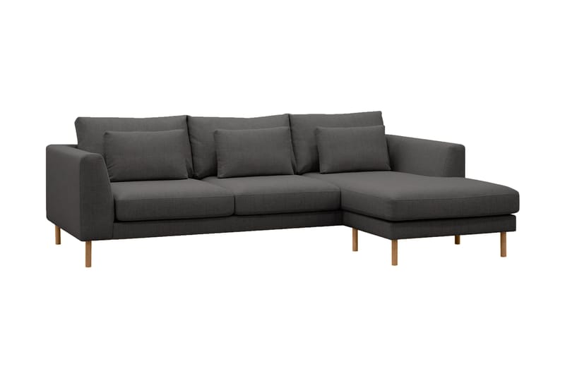 Florenz 3-sits Vänstervänd L-formad Divansoffa i Tyg - Mörkgrå - Möbler - Soffa - Divansoffa & schäslongsoffa - 3 sits soffa med divan
