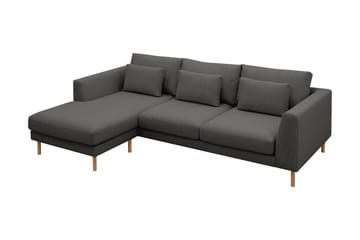 Florenz 3-sits Vänstervänd L-formad Divansoffa i Tyg - Mörkgrå - Möbler - Soffa - Divansoffa & schäslongsoffa - 3 sits soffa med divan