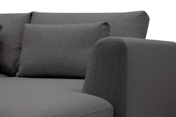 Florenz 3-sits Vänstervänd L-formad Divansoffa i Tyg - Mörkgrå - Möbler - Soffa - Divansoffa & schäslongsoffa - 3 sits soffa med divan