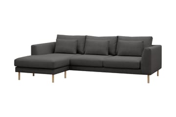 Florenz 3-sits Vänstervänd L-formad Divansoffa i Tyg - Mörkgrå - Möbler - Soffa - Divansoffa & schäslongsoffa - 3 sits soffa med divan