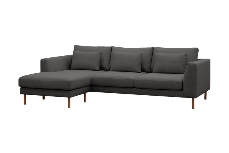 Florenz 3-sits Vänstervänd L-formad Divansoffa i Tyg - Mörkgrå - Möbler - Soffa - Divansoffa & schäslongsoffa - 3 sits soffa med divan