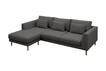 Florenz 3-sits Vänstervänd L-formad Divansoffa i Tyg - Mörkgrå - Möbler - Soffa - Divansoffa & schäslongsoffa - 3 sits soffa med divan