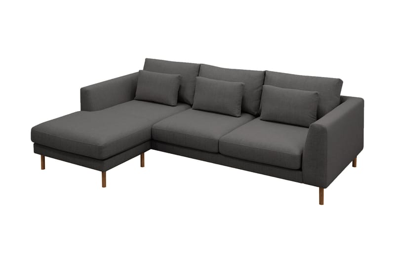 Florenz 3-sits Vänstervänd L-formad Divansoffa i Tyg - Mörkgrå - Möbler - Soffa - Divansoffa & schäslongsoffa - 3 sits soffa med divan