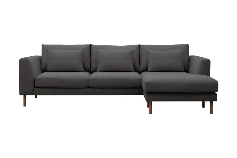 Florenz 3-sits Vänstervänd L-formad Divansoffa i Tyg - Mörkgrå - Möbler - Soffa - Divansoffa & schäslongsoffa - 3 sits soffa med divan
