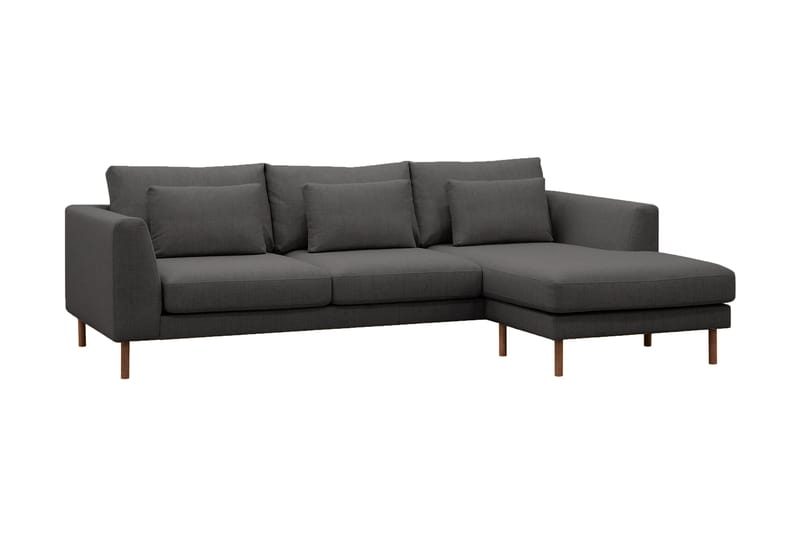 Florenz 3-sits Vänstervänd L-formad Divansoffa i Tyg - Mörkgrå - Möbler - Soffa - Divansoffa & schäslongsoffa - 3 sits soffa med divan