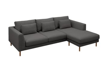 Florenz 3-sits Vänstervänd L-formad Divansoffa i Tyg - Mörkgrå - Möbler - Soffa - Divansoffa & schäslongsoffa - 3 sits soffa med divan