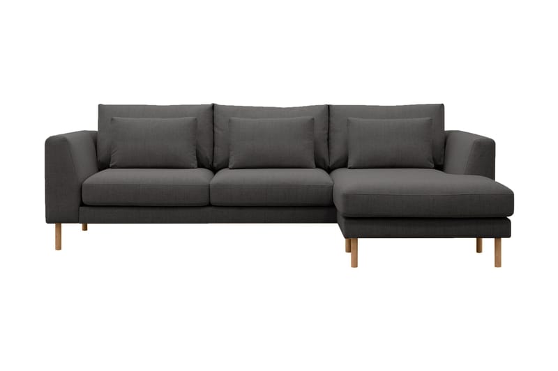Florenz 3-sits Vänstervänd L-formad Divansoffa i Tyg - Mörkgrå - Möbler - Soffa - Divansoffa & schäslongsoffa - 3 sits soffa med divan