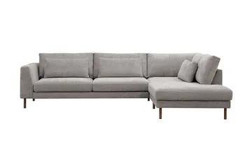 Florenz 4-sits Högervänd L-formad Schäslongsoffa i Chenille - Ljusgrå - Möbler - Soffa - Divansoffa & schäslongsoffa - 4 sits soffa med divan