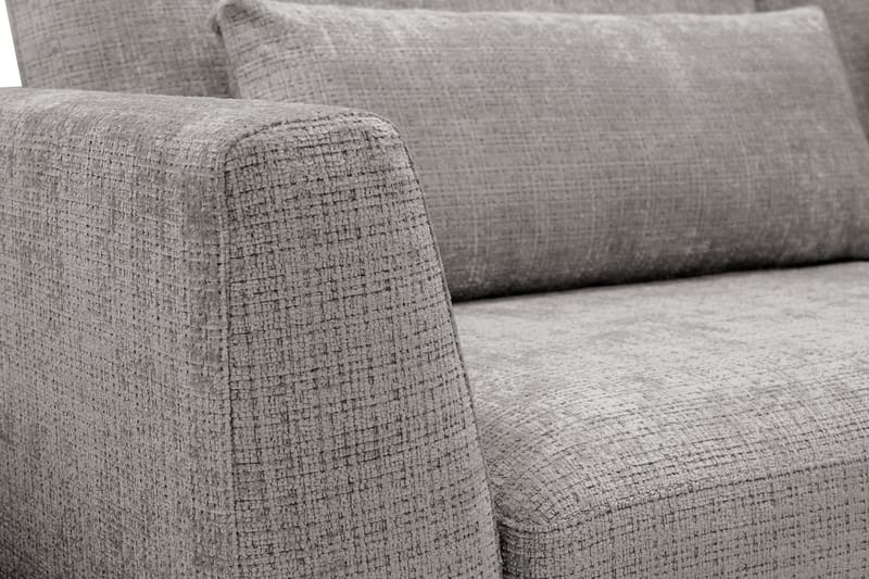 Florenz 4-sits Högervänd L-formad Schäslongsoffa i Chenille - Ljusgrå - Möbler - Soffa - Divansoffa & schäslongsoffa - 4 sits soffa med divan