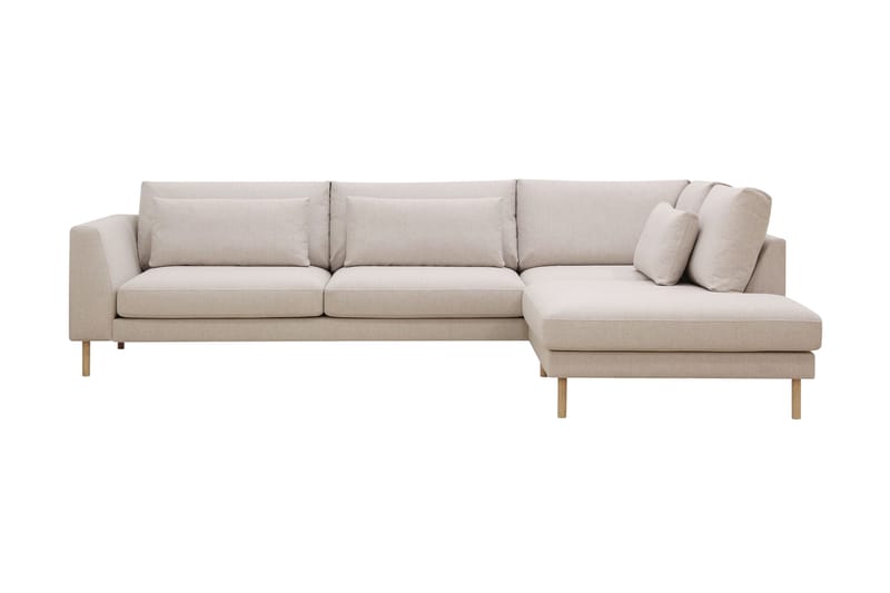 Florenz 4-sits Högervänd L-formad Schäslongsoffa i Tyg - Beige - Möbler - Soffa - Divansoffa & schäslongsoffa - 4 sits soffa med divan
