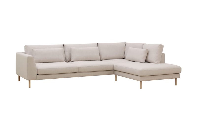 Florenz 4-sits Högervänd L-formad Schäslongsoffa i Tyg - Beige - Möbler - Soffa - Divansoffa & schäslongsoffa - 4 sits soffa med divan