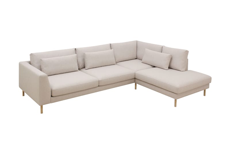 Florenz 4-sits Högervänd L-formad Schäslongsoffa i Tyg - Beige - Möbler - Soffa - Divansoffa & schäslongsoffa - 4 sits soffa med divan