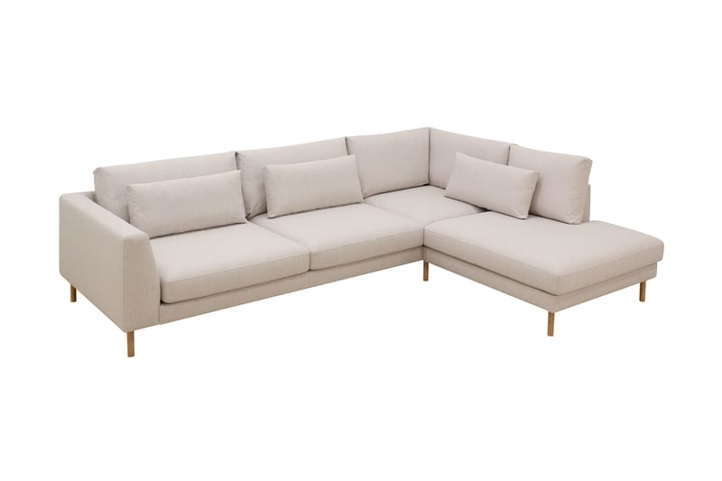 Florenz 4-sits Högervänd L-formad Schäslongsoffa i Tyg - Beige - Möbler - Soffa - Divansoffa & schäslongsoffa - 4 sits soffa med divan