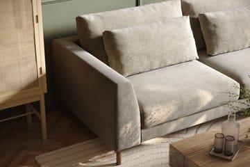 Florenz 4-sits Högervänd L-formad Schäslongsoffa i Tyg - Grå / Beige - Möbler - Soffa - Divansoffa & schäslongsoffa - 4 sits soffa med divan