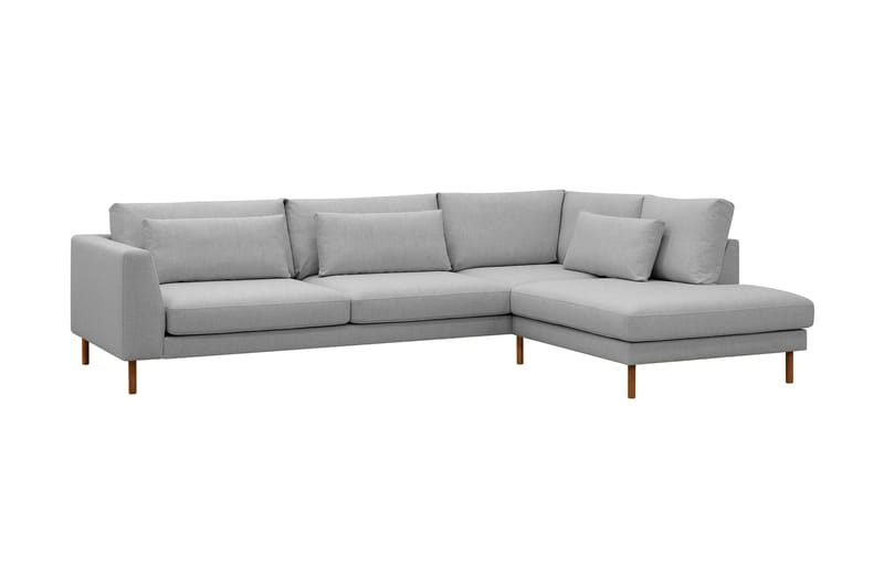 Florenz 4-sits Högervänd L-formad Schäslongsoffa i Tyg - Ljusgrå - Möbler - Soffa - Divansoffa & schäslongsoffa - 4 sits soffa med divan