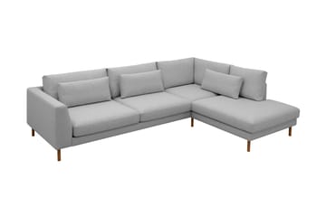 Florenz 4-sits Högervänd L-formad Schäslongsoffa i Tyg - Ljusgrå - Möbler - Soffa - Divansoffa & schäslongsoffa - 4 sits soffa med divan