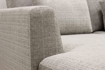 Florenz 4-sits Högervänd U-formad Soffa med Divan och Schäslong i Chenille - Grå / Beige - Möbler - Soffa - Divansoffa & schäslongsoffa - 4 sits soffa med divan