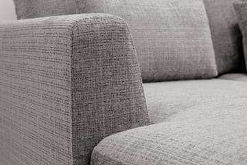 Florenz 4-sits Högervänd U-formad Soffa med Divan och Schäslong i Chenille - Ljusgrå - Möbler - Soffa - Divansoffa & schäslongsoffa - 4 sits soffa med divan