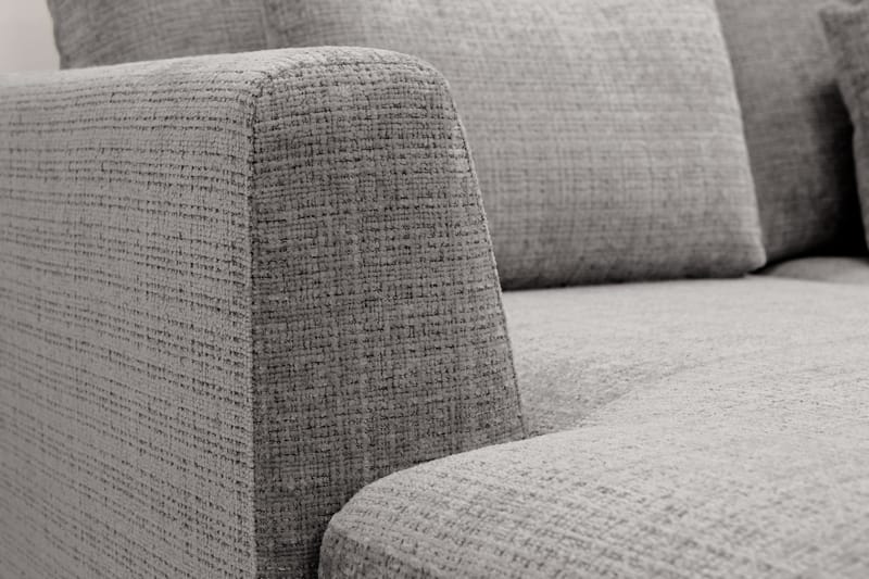 Florenz 4-sits Högervänd U-formad Soffa med Divan och Schäslong i Chenille - Ljusgrå - Möbler - Soffa - Divansoffa & schäslongsoffa - 4 sits soffa med divan