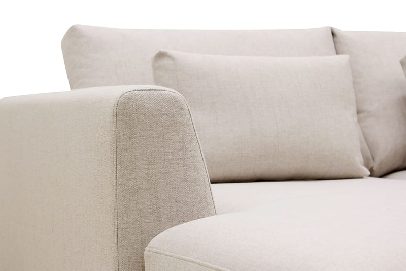 Florenz 4-sits Högervänd U-formad Soffa med Divan och Schäslong i Tyg - Beige - Möbler - Soffa - Divansoffa & schäslongsoffa - 4 sits soffa med divan