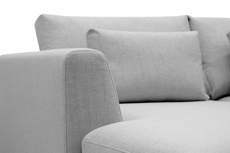 Florenz 4-sits Högervänd U-formad Soffa med Divan och Schäslong i Tyg - Ljusgrå - Möbler - Soffa - Divansoffa & schäslongsoffa - 4 sits soffa med divan