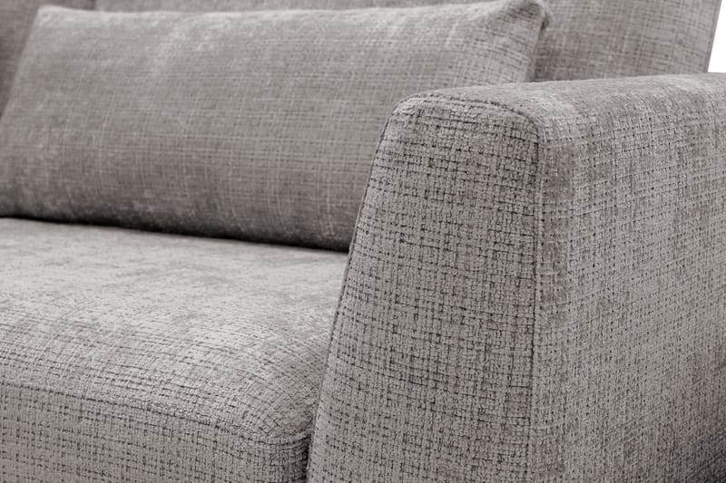 Florenz 4-sits Vänstervänd L-formad Schäslongsoffa i Chenille - Ljusgrå - Möbler - Soffa - Divansoffa & schäslongsoffa - 4 sits soffa med divan