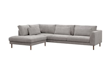 Florenz 4-sits Vänstervänd L-formad Schäslongsoffa i Chenille - Ljusgrå - Möbler - Soffa - Divansoffa & schäslongsoffa - 4 sits soffa med divan