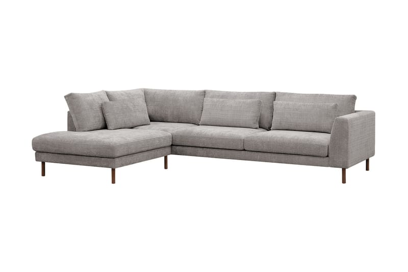 Florenz 4-sits Vänstervänd L-formad Schäslongsoffa i Chenille - Ljusgrå - Möbler - Soffa - Divansoffa & schäslongsoffa - 4 sits soffa med divan