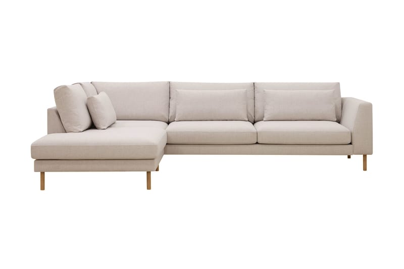 Florenz 4-sits Vänstervänd L-formad Schäslongsoffa i Tyg - Beige - Möbler - Soffa - Divansoffa & schäslongsoffa - 4 sits soffa med divan