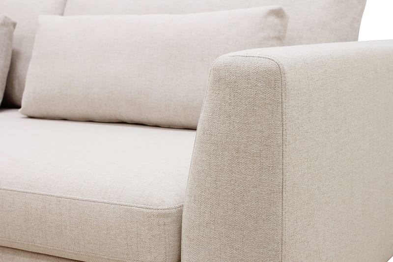 Florenz 4-sits Vänstervänd L-formad Schäslongsoffa i Tyg - Beige - Möbler - Soffa - Divansoffa & schäslongsoffa - 4 sits soffa med divan